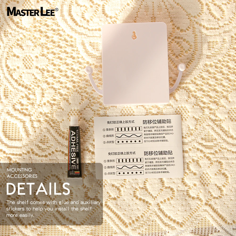 ABS material strong quality shampoo brush holder hang on the wall shower room tool  holster soap scalp brush plastic holder