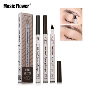 4 Head Fine Sketch Pencil Microblading Eyebrow Tattoo Pen Waterproof Brown Thin Pen Eyebrow Enhancers Makeup Tool
