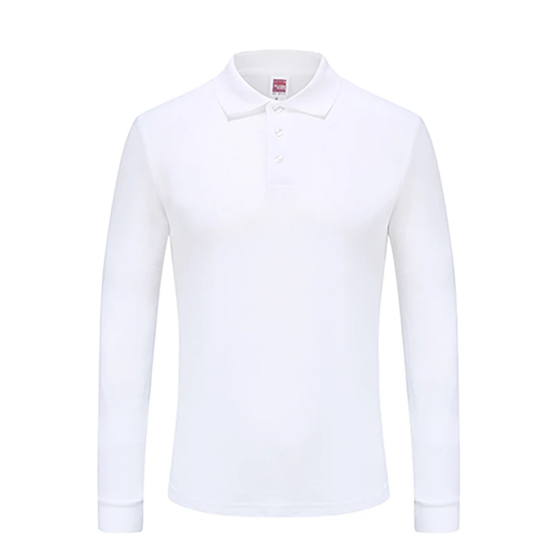 Polo T-Shirt For Men 100% Cotton Fitness Men Long Sleeve Knitted Polo Shirt