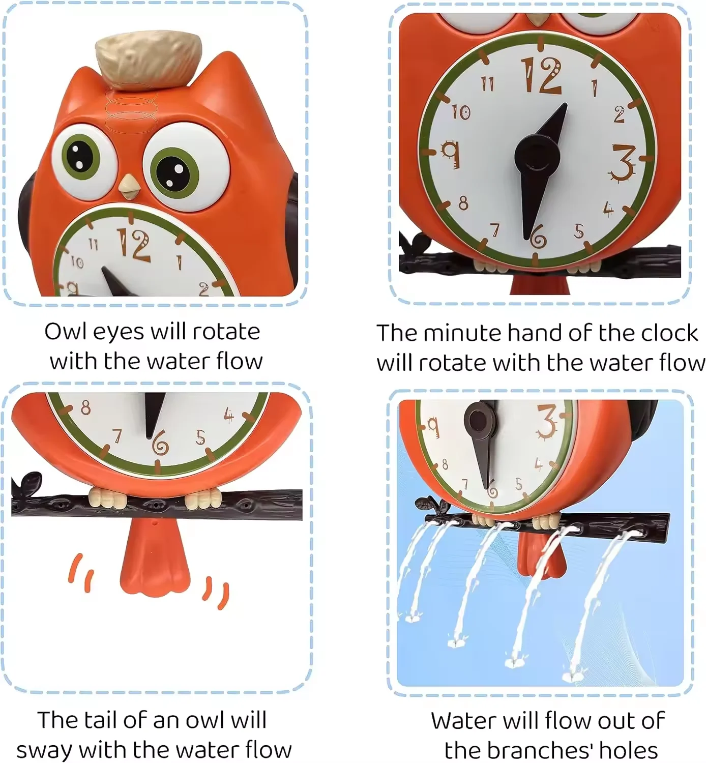 DF Owl clock Baby Bath Tub Baby Bath Toys Summer Swimming Bathtub Shower Toys Smooth Best Boon Toddler Bath Toys For Kids