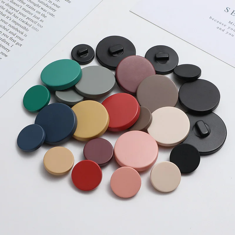 Shank Matte Black OEM Color Flat Designer Resin Plastic Suit Jacket Coat Button for Blazer Clothing