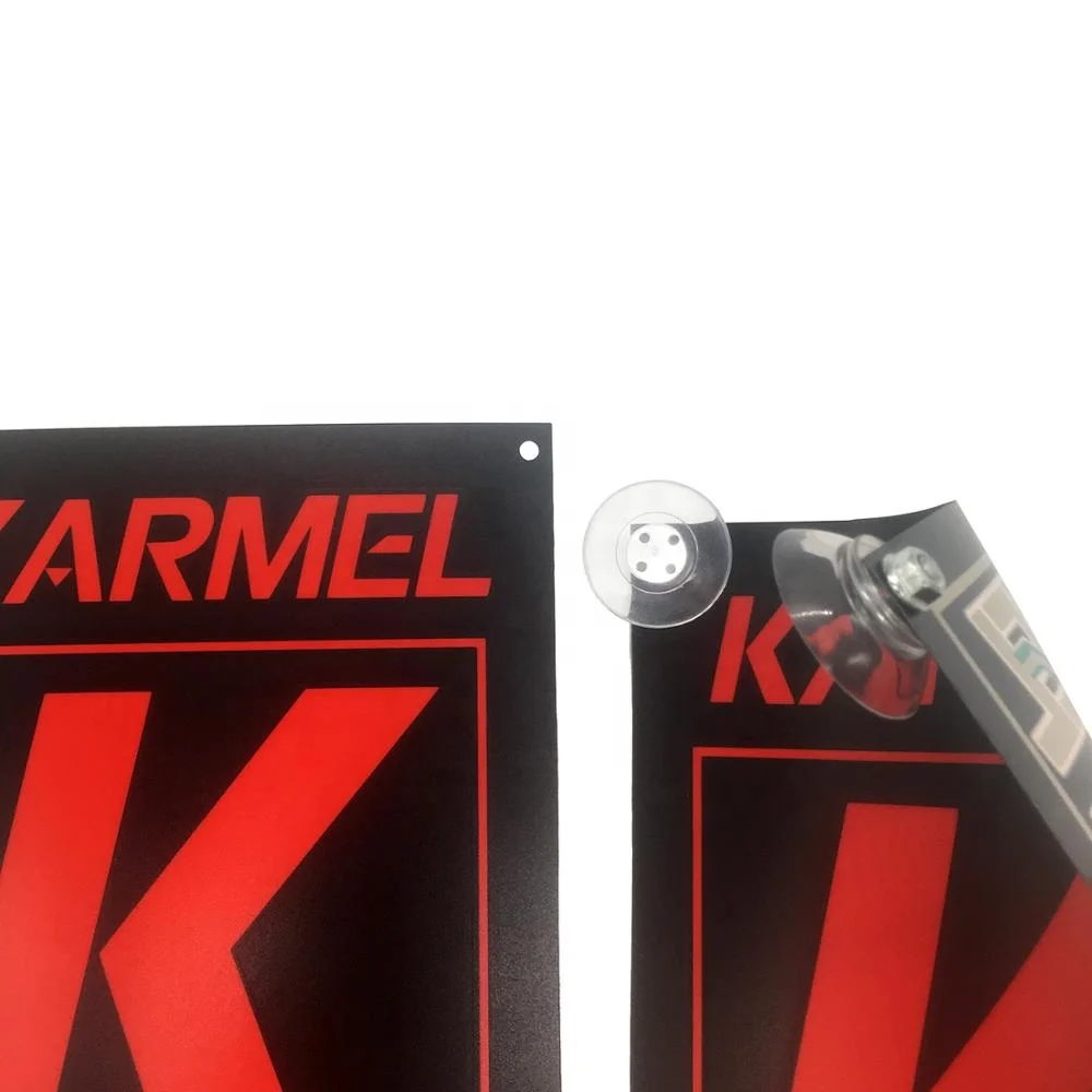 Customized EL car sticker for Rideshare Sign with 4 Suction Cup Removable for Rideshare Driver Sign