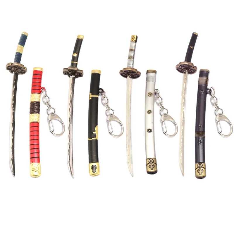 Anime character Weapon Model Katana Keychain Uchiha Key Holder For Collections