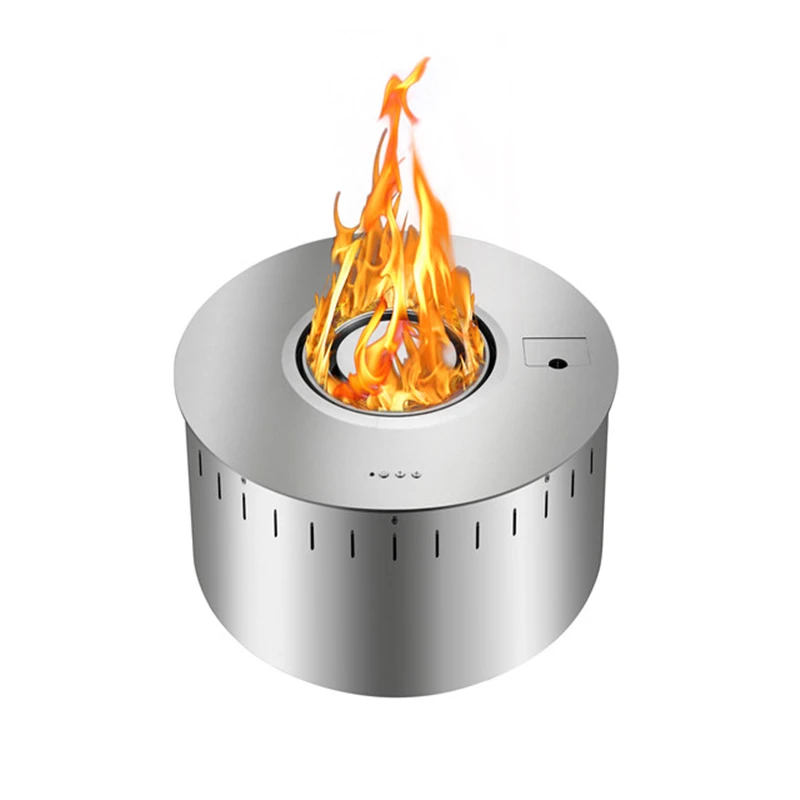 550mm smart ethanol fire automatic large indoor remote control round bio ethanol fireplace insert burner