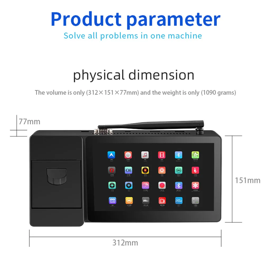  PIPO уникальная полоса X3 все в одном ресторанная Розничная торговля android pos терминал машина система с программным