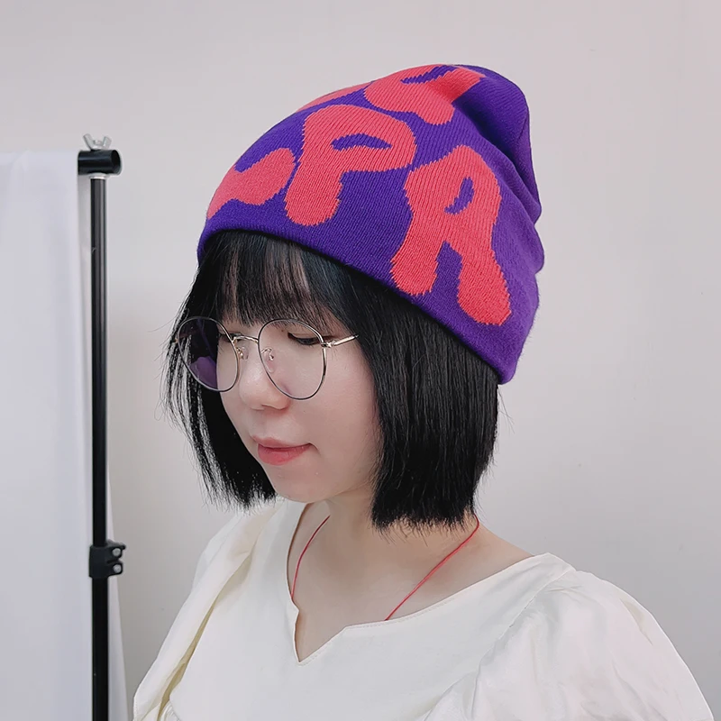 Wholesale Unisex Custom All Over print Winter Hat Cap Acrylic Knitted Cuffed Beanie Hats Winter Hat logo printed jacquard beanie