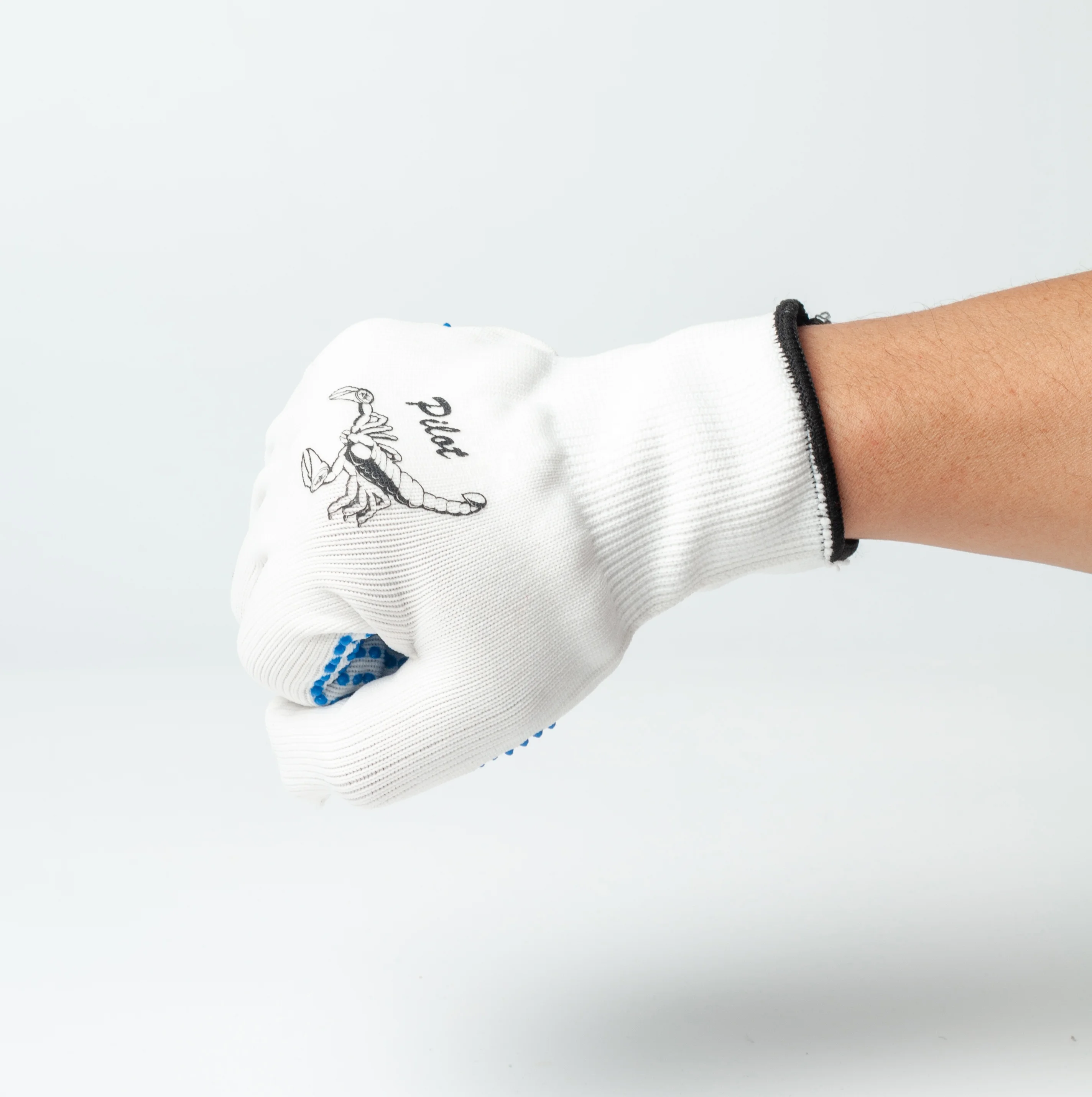 Anti-Slip Hot Sale Comfortable Single Side Safety Work Hand PVC Dotted Nylon Knitted Gloves