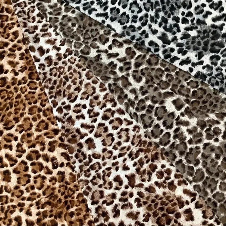 4 ways stretch woven printed fabric   New leopard  digital printed fabric