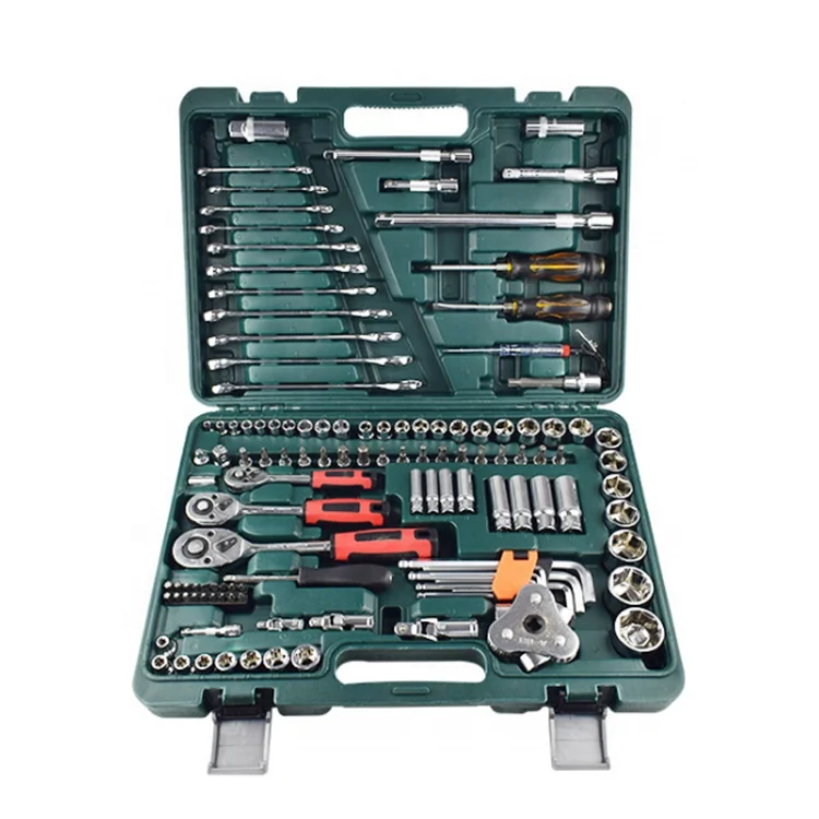 121Pcs Universal Socket Wrench Wholesale Multi Tool Set Box Auto Car Body Repair Tools Kit Set