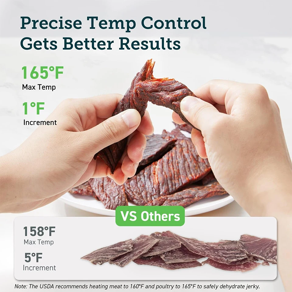 FD06G 6-Tray Stainless Steel Electric Food Dehydrator for Jerky, Vegetables, Fruits, Meat, Dog Treats, Herbs, and Yogurt