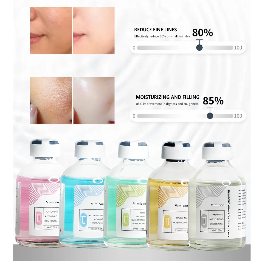 OEM ODM New Facial Skin Care Serum Water Blue Copper Peptide Astaxanthin Hyaluronic Acid Xylitol Ectoin Aurora Essence Water Set