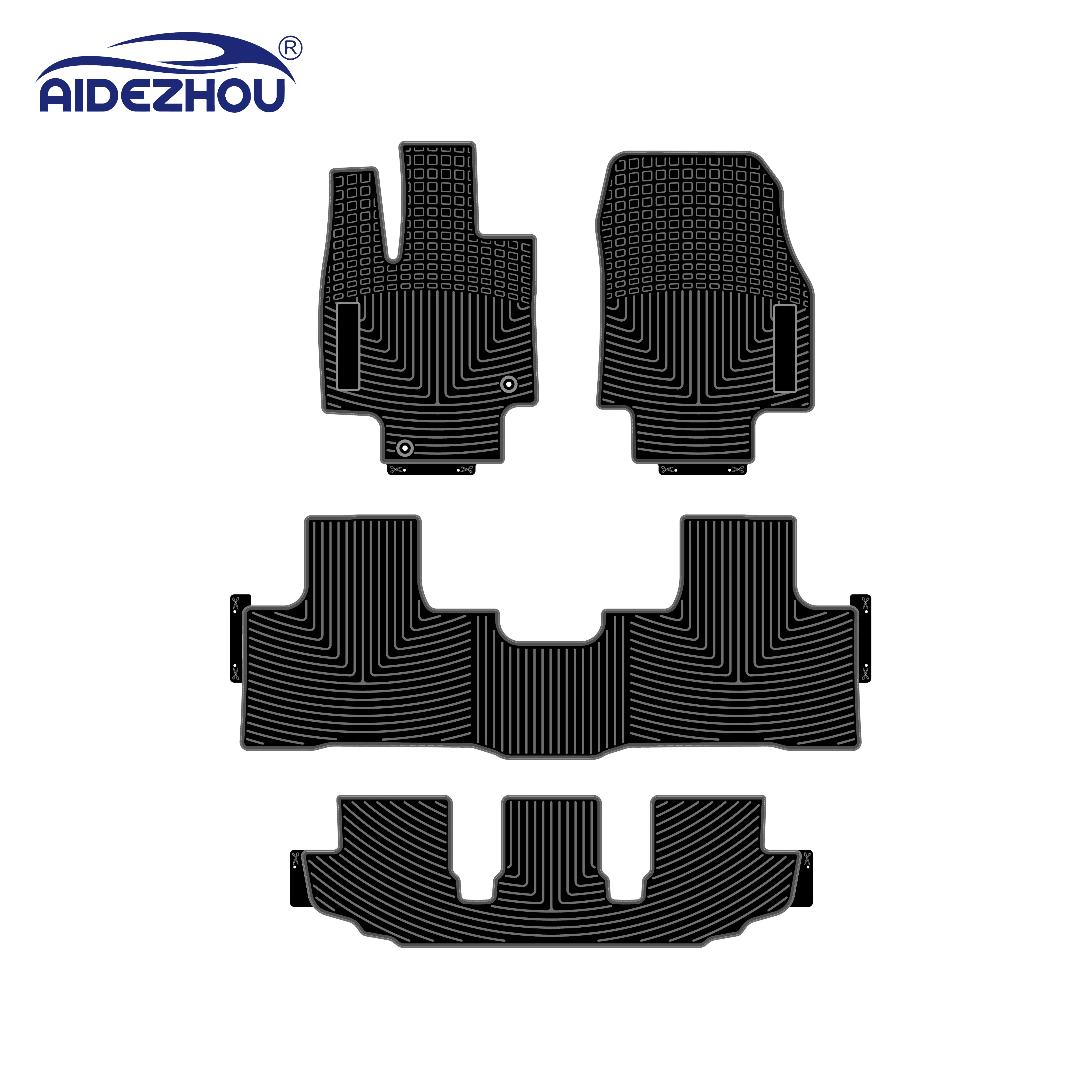 Hot sale right hand drive or left hand drive interior accessories car mat fit for Toyota Highlander 7 seaters 2019 2020 2022