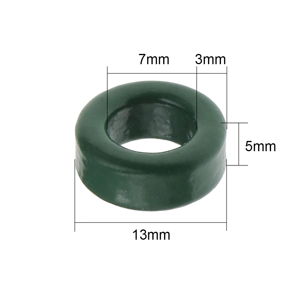 Green Magnetic Ring Ferrite Magnetic Ring 13*7*5 Anti-interference Core Filter Inductance Transformer Magnetic Ring
