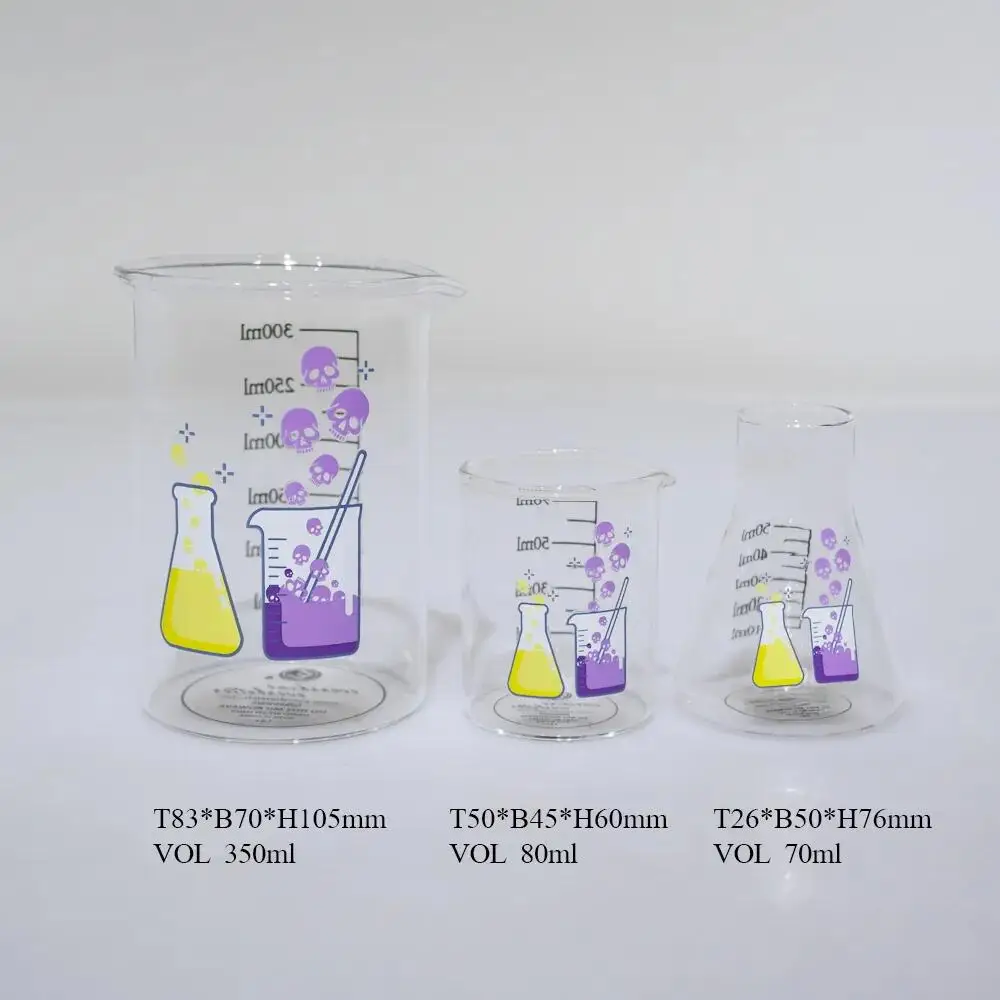 Испытательная трубка science shot glass для химических вентиляторов с измерительными