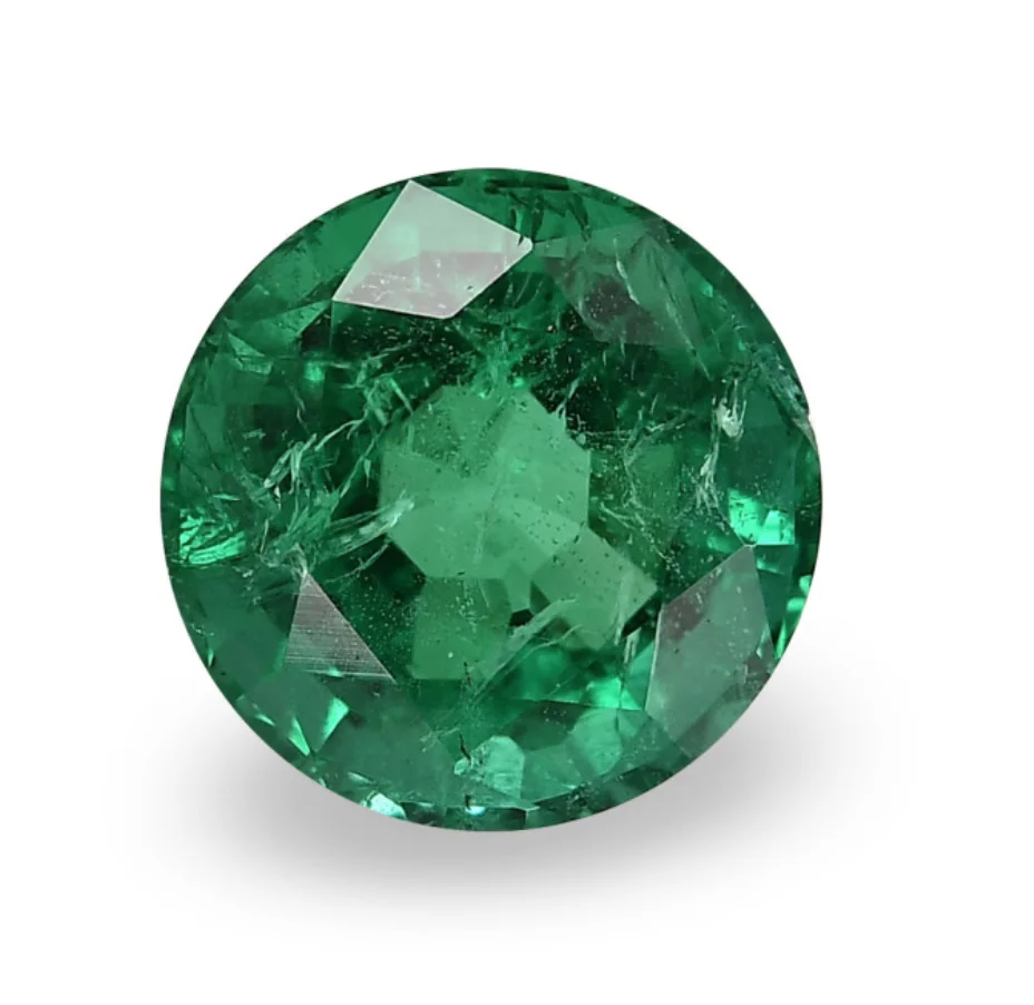1.89Carat Green ZAMBIAN Emerald Round Shape and Emerald Cut Shape Oil Certificate Gemstone Loose Gemstone Precious Gemstone Semi