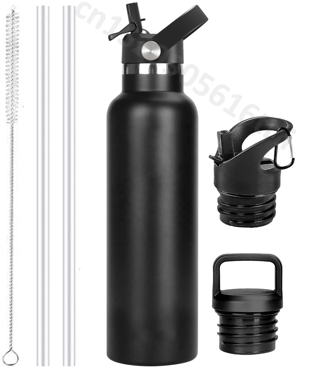 12oz 18oz 21oz 24oz Hydro Cover Vacuum Flask Standard Mouth straw lid ,PP Plastic narrow mouth bottle flip straw Lid