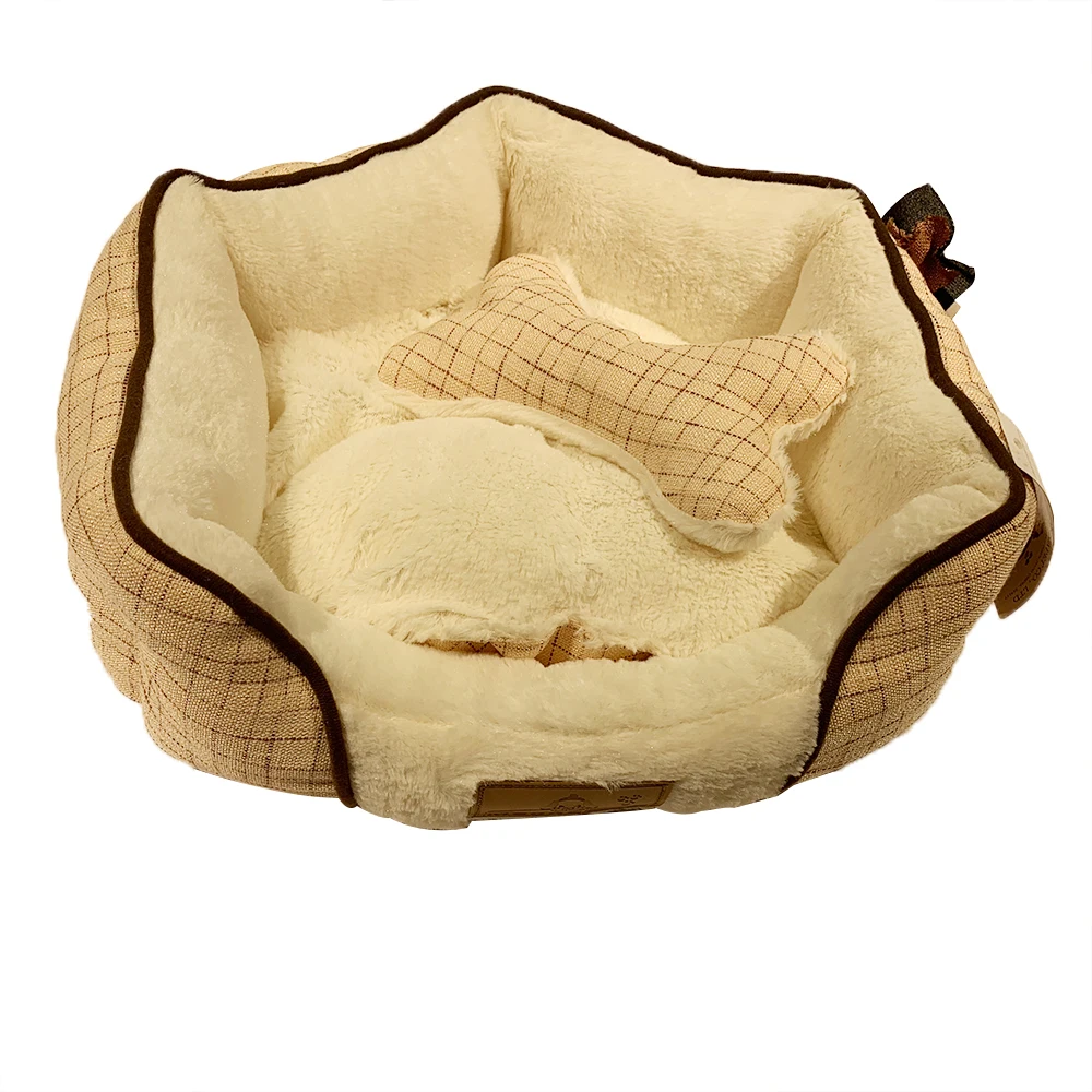 Wholesale High Quality 100% Polyester Sleeping Breathing Little Plush Dog Cat Bed For Pet