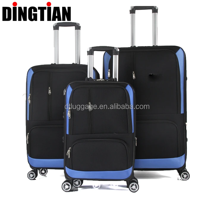 eva soft luggage traveling bags luggage trolley suitcases polyester