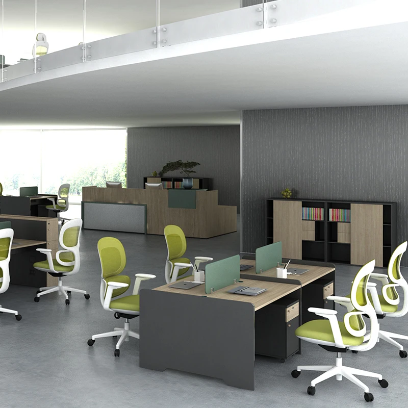 Hot sale furniture modern office cubicle partition workstation table 4 person PC office desks and workstations