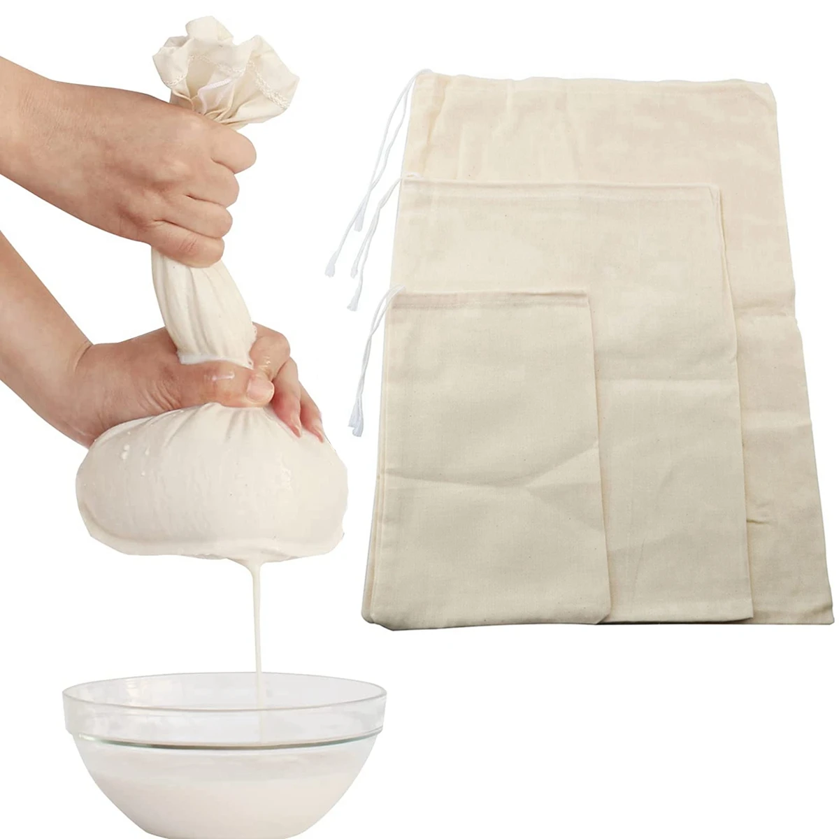 food grade cheesecloth unbleached pure cotton reusable  grade 100 organic cotton cheese cloth bag