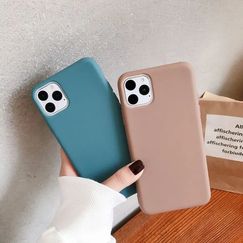  Китайский поставщик матовый мягкий резиновый чехол для iPhone 12 6/7/8 Plus тонкий телефона из ТПУ X/XS XR 11 Pro
