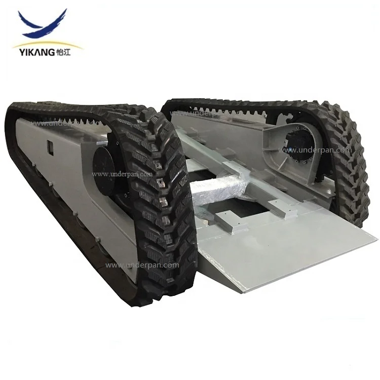 Expandable rubber tracked undercarriages for exploration machine crawler spider lift crane robot