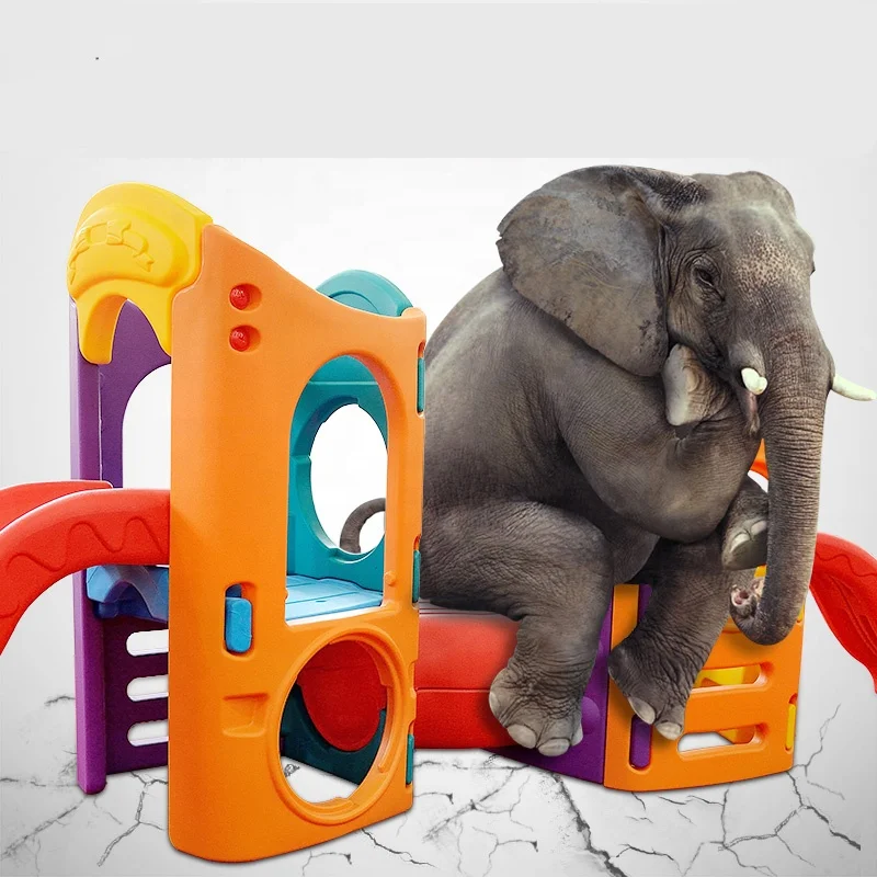 Colorful tunnel and slide combination children indoor small amusement slide