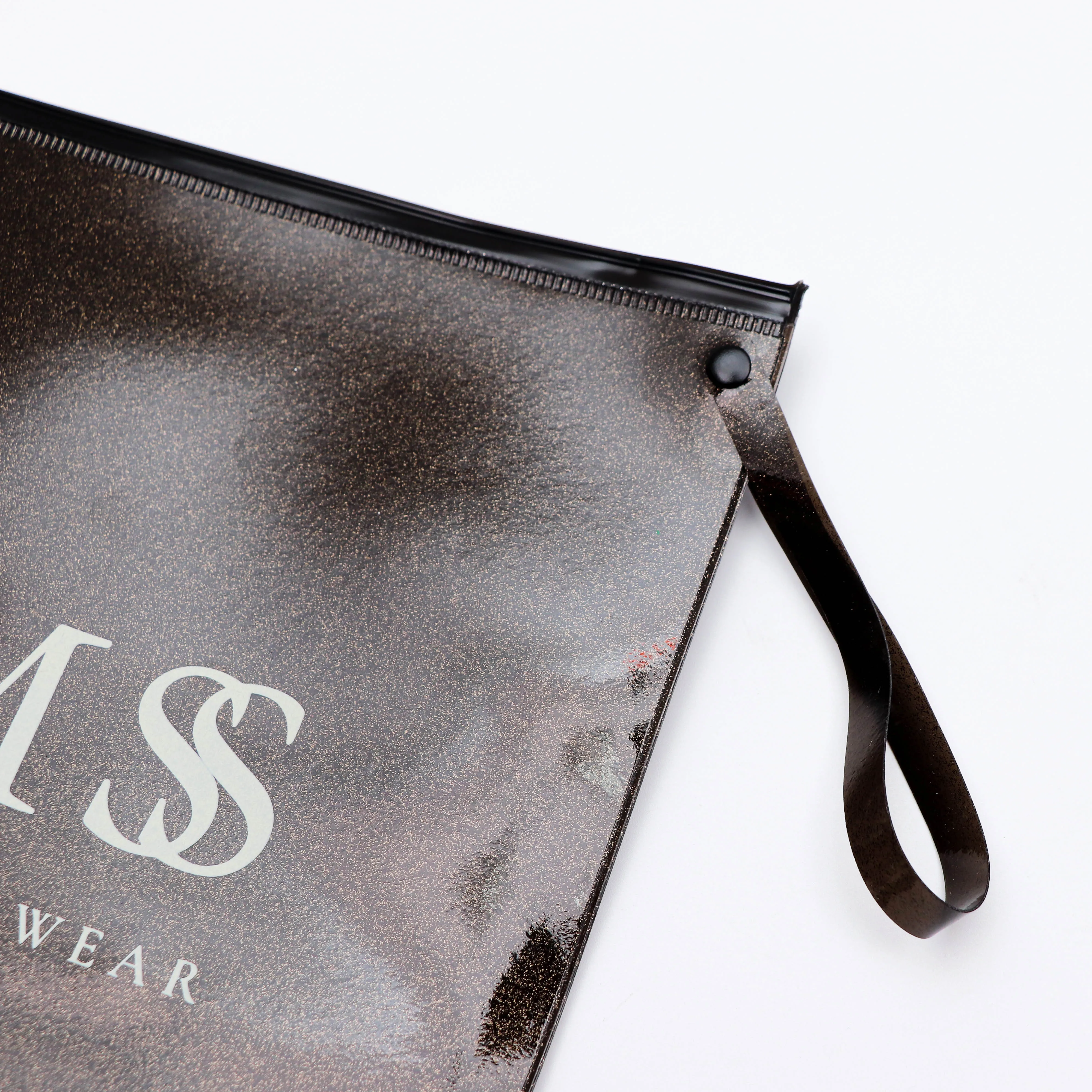 Custom plastic bag eco friendly swimwear packaging pvc custom wet bikini bag with zipper