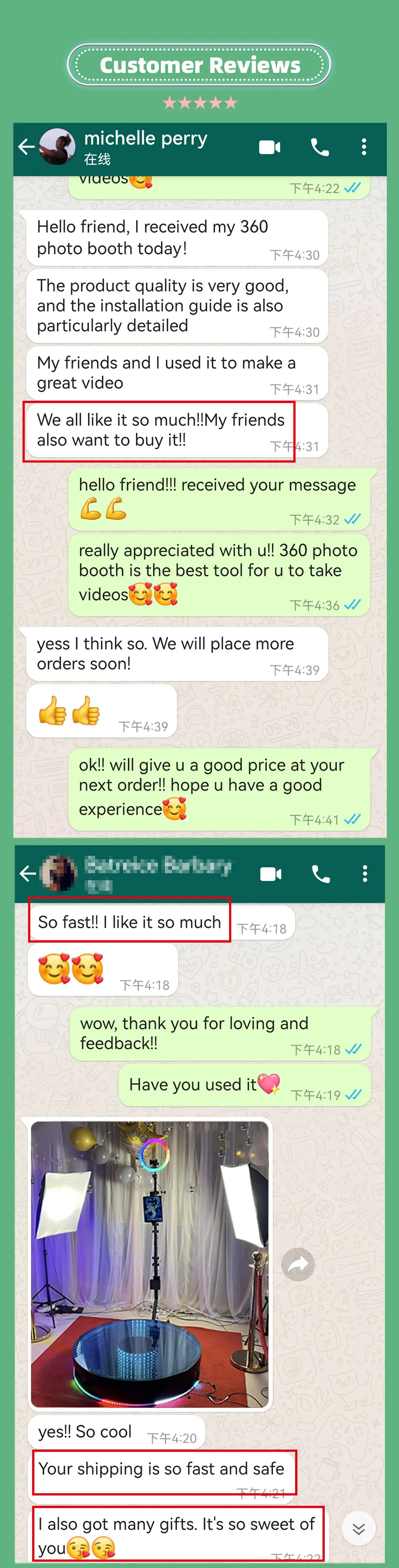 Free Custom Logo Backdrop Round 360 Degree Party Video Camera Photo Booth With Led Lights On Sale