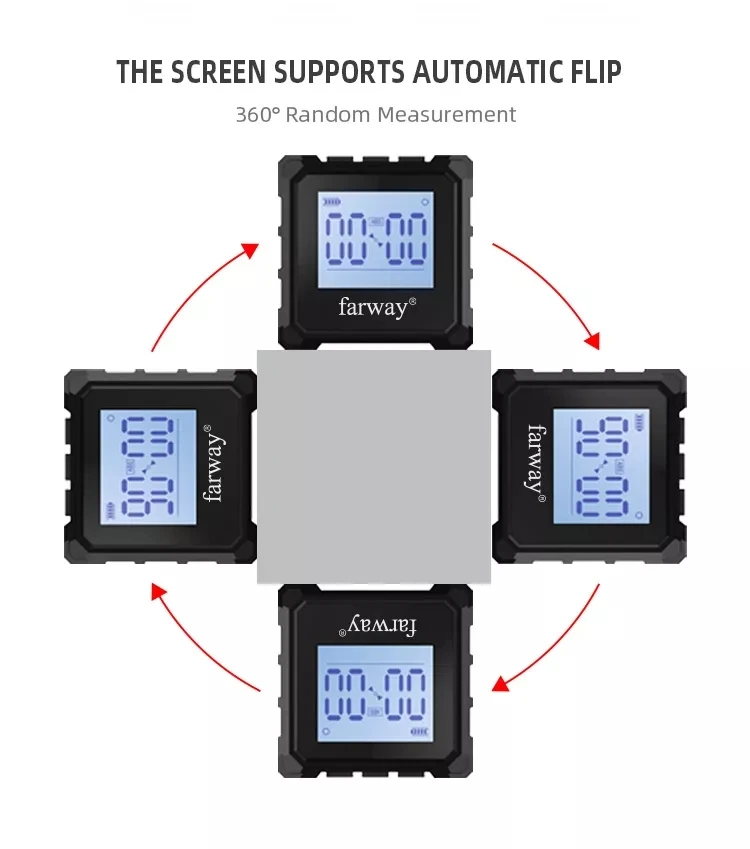 Wholesale Angle Finder Digital Protractor Meter dual laser Smart Level Box Electronic Universal Inclinometer cheap price