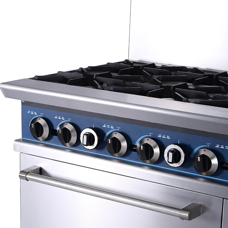 Commercial kitchen equipment stainless steel standing cooker 10 burner gas stove burners gas range with oven