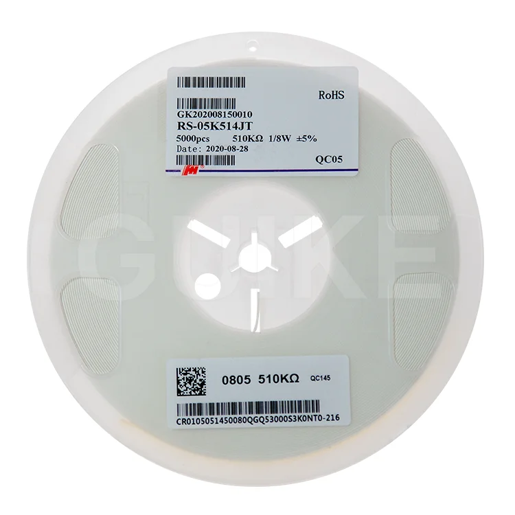 0805(2012) 5% 510K 560K 620K 680K 750K high power fuel ceramic core blower fan variable terbaik carbon ceramic plates resistors