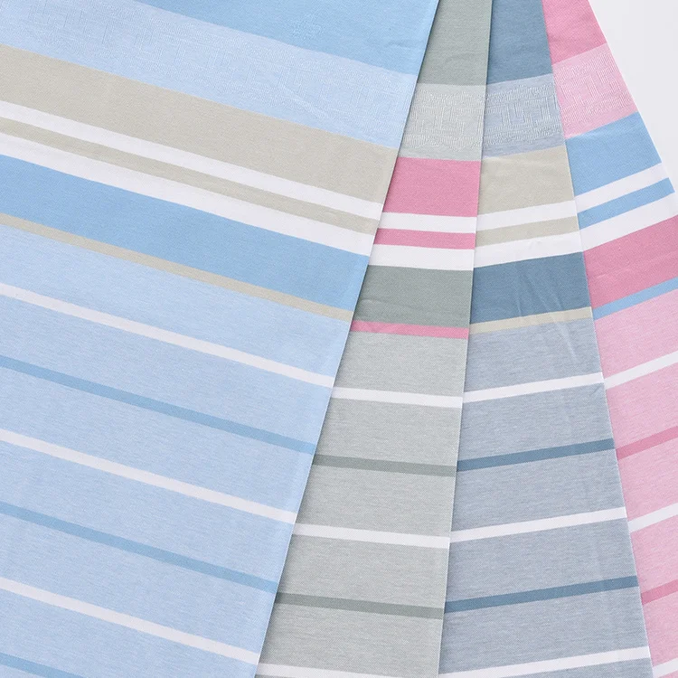 95% Cotton 5% Spandex Liquid Ammonia Cotton Jersey Jacquard Yarn Dyed Strech Roll Fabric