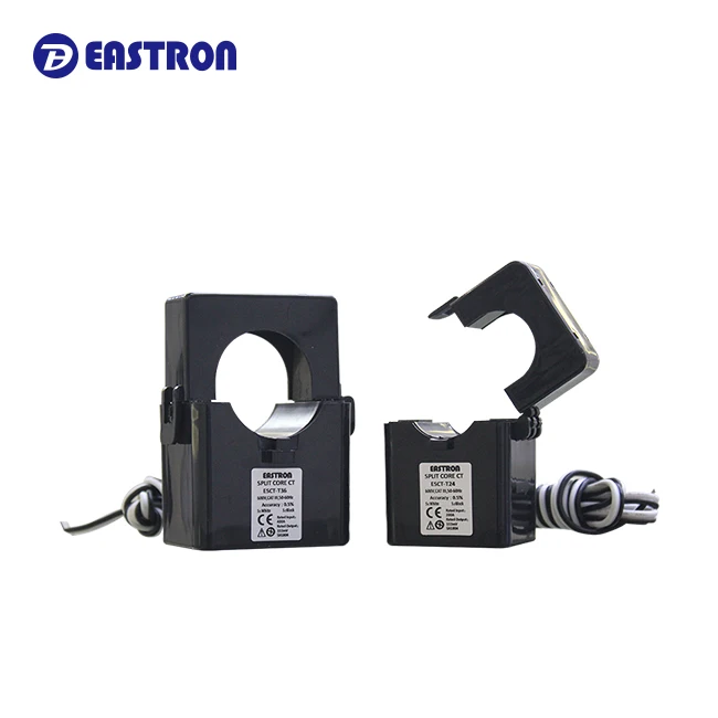 Eastron ESCT-T24 Mini Split Core Current Transformer CT  1A/5A Output 25mm Hole 250A/40mA Output Fast Easy Installation