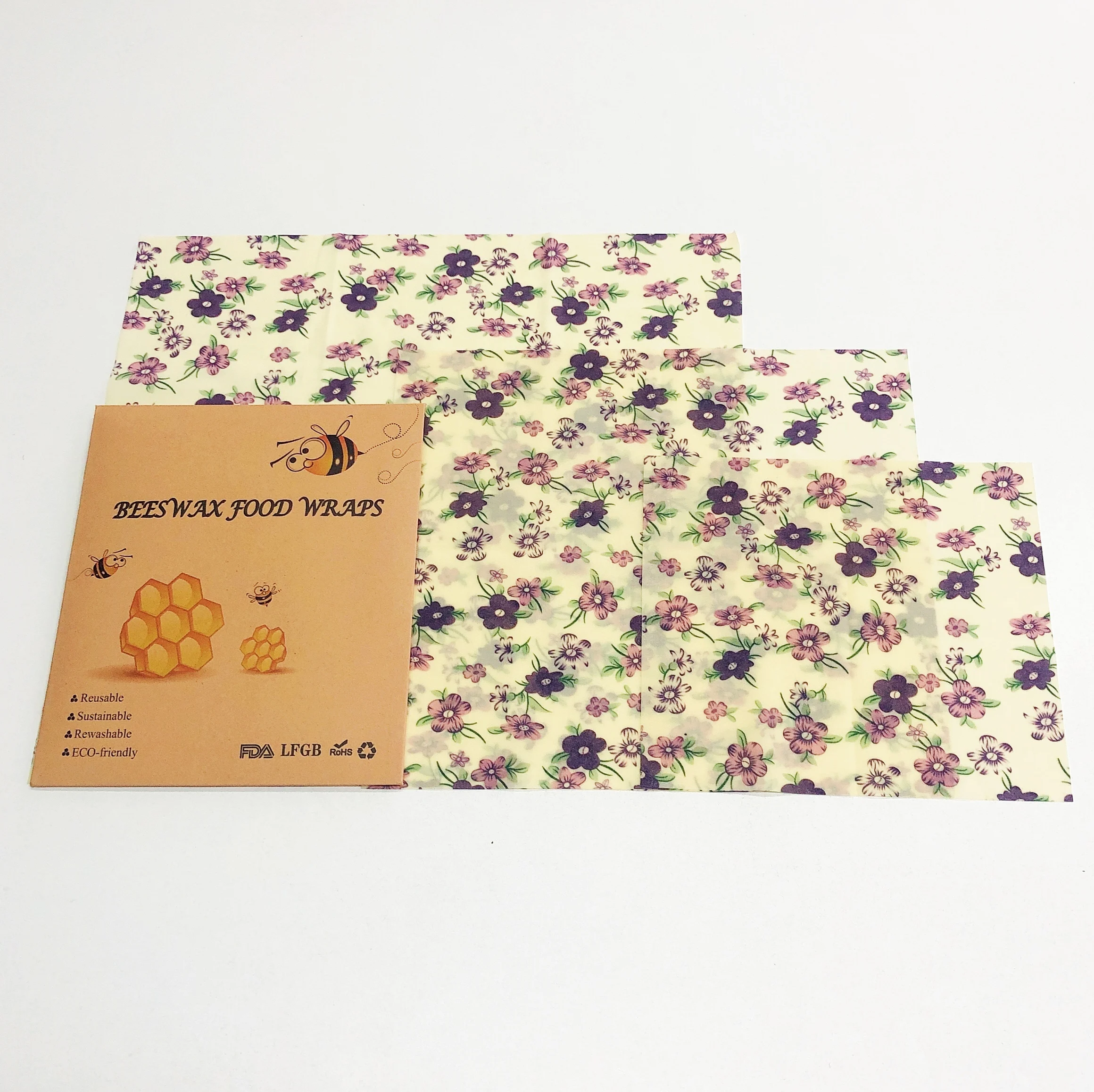 
Reusable Beeswax Food Storage Wrap Sustainable No Plastic Alternative To Bowl Cover Waxed Cotton Cloth For Sandwich Wrapping 