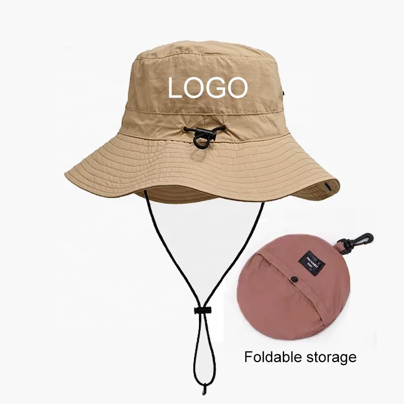 Custom Waterproof Sun Bucket Fisherman Hat for Men Women Wide Brim UPF 50+ Bucket Fishing & Beach Hats