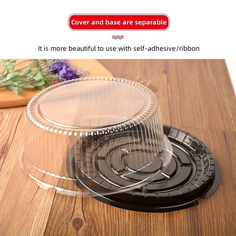 Container Single Cake Boxes PET Biodegradable Food Plastic Birthday Wedding Cake Packaging Box,plastic Product Packing Carton