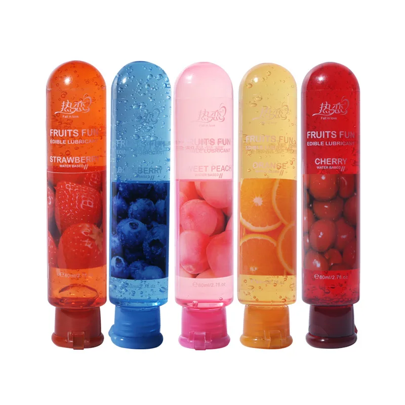 Lexiang 80ML Fruit Flavored Water Based Lubricant Personal Anal Gel Lube Body Massager Lubricant