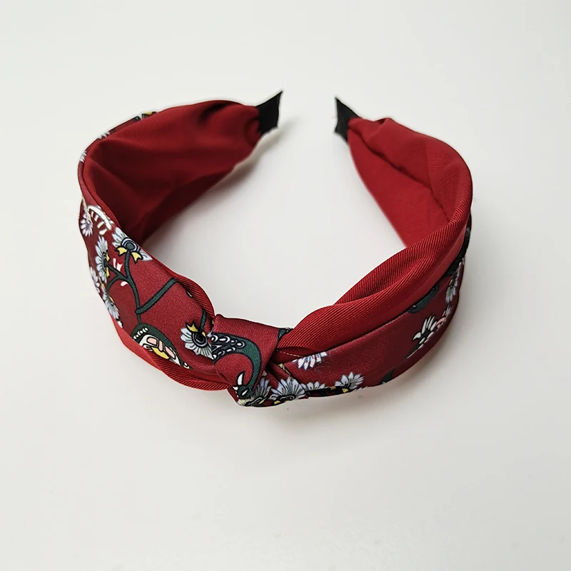  New color matching cross knot hair band for women in
