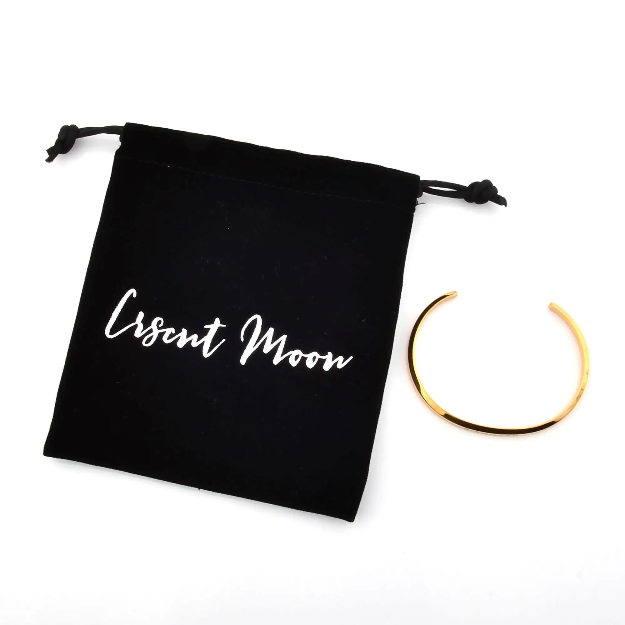 Bracelet Jewelry Packaging Pouch Gift Custom Velvet Jewelry Black Bag With Customer logo
