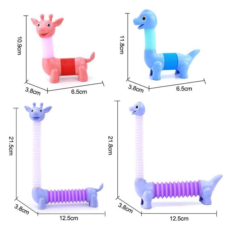 Relieve Stress Sensory Colorful Straw DIY Variety Shapes Magic Flexible Stretch giraffe Pipe Pop Tubes fidget sensory toys