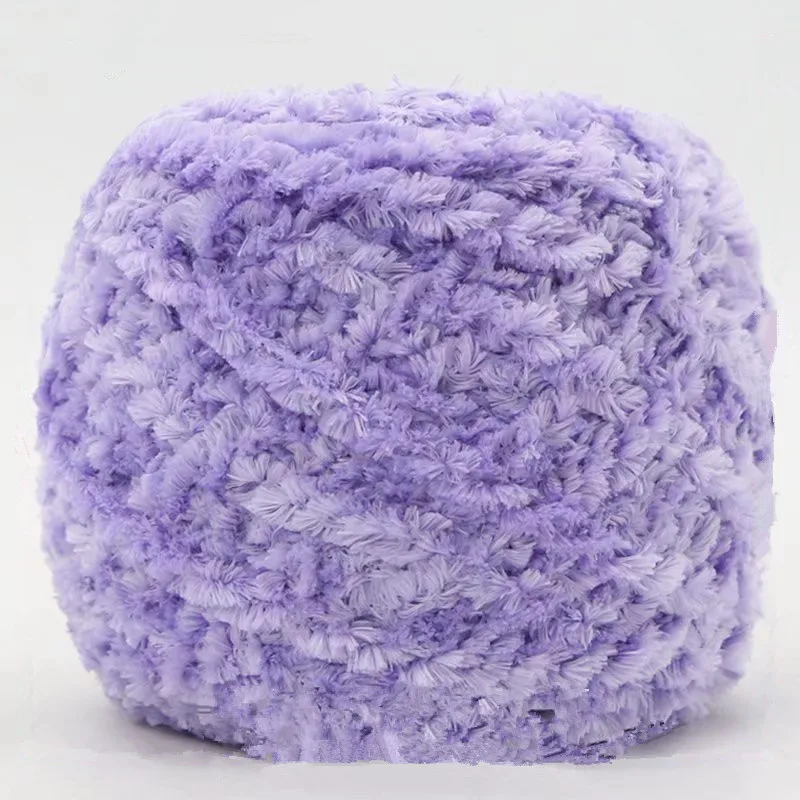 Bojay New Chunky Yarn For Hand Knitting Crafts, 7mm 200g Ball Coral Fleece 100% Polyester Chenille Yarn