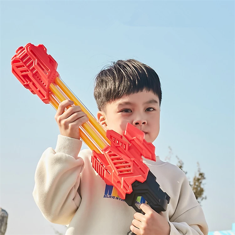 HONGDA 2022 NEW 5 nozzles water cannon blaster summer play paddling water drifting water gun toy cool neat design transparent