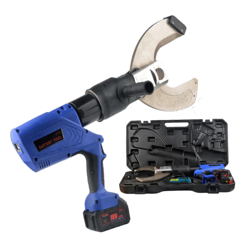 18V Heavy Duty Cordless Electric Hydraulic Cable Cutter Kit Battery Powered Steel Machine Cutting Wire Cu/Al Armored Crimping