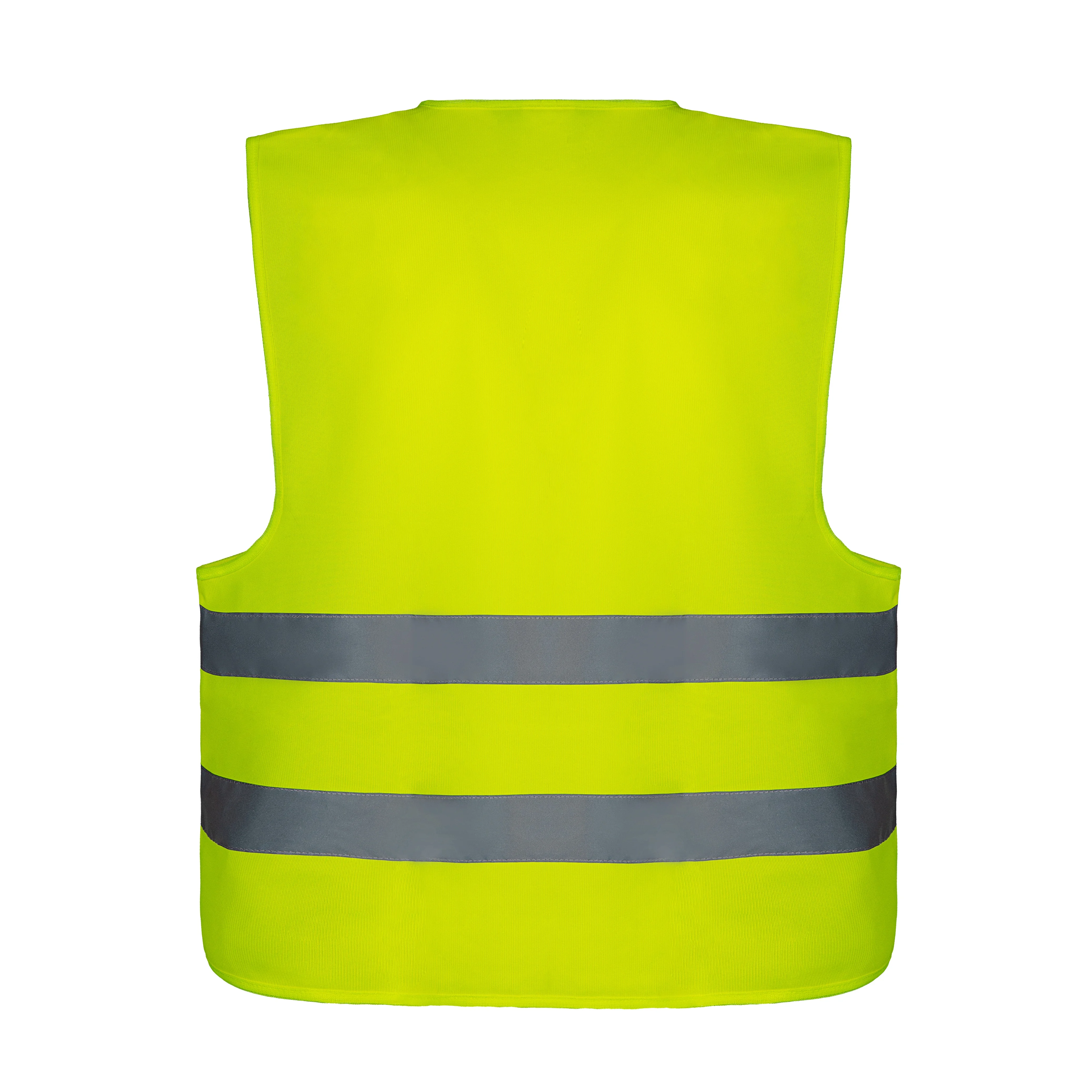 Жилет hi viz с логотипом на заказ трикотажный желтый полиэстеровый жилет из полиэстера 120 г/м2 ISO20471
