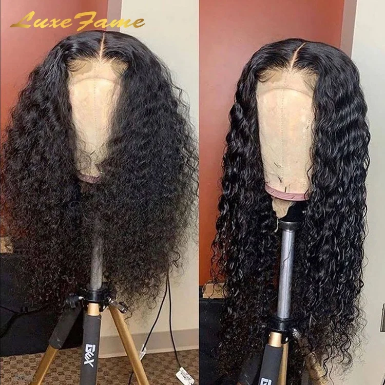 13x4 Pre Pluck Lace Front Wig,Glueless Deep Curly Wave Wig Vendor,Transparent Lace Frontal Human Hair Wig For Black Women