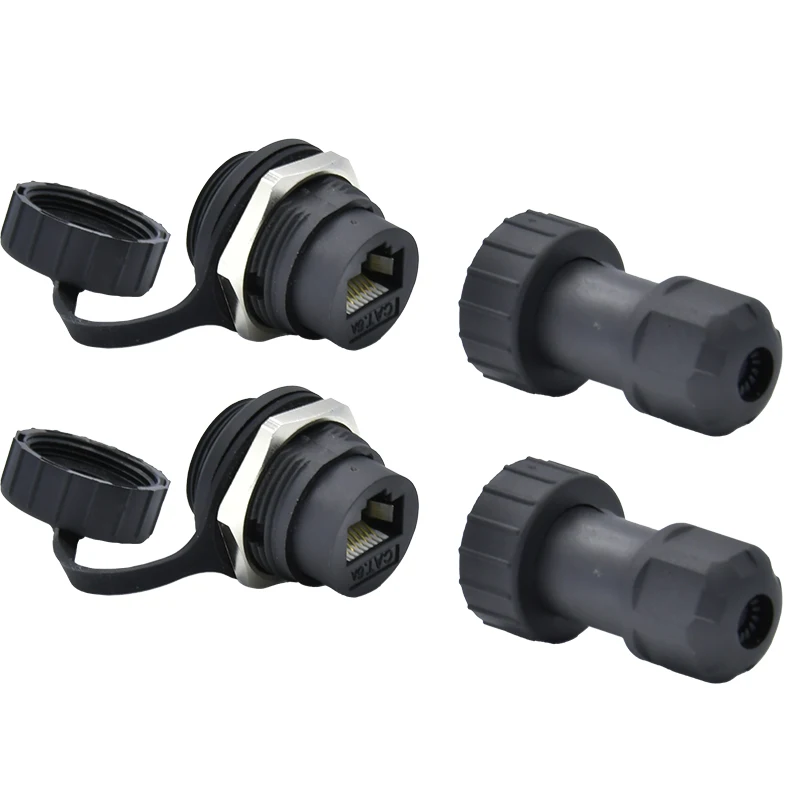 cat6a cat7 ftp rj45 toolless connector 14p sftp ip67 ip68 waterproof color ethernet adapter plug d series rj45 connector