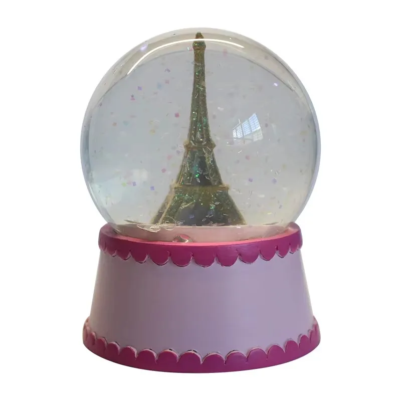 Wholesale custom resin simulation London Tower modeling snow glass globe tourist attractions souvenirs gift home decoration