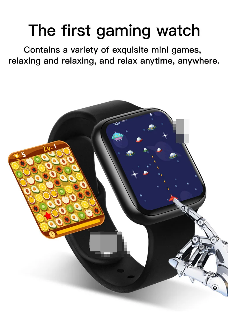 
2021 New Full play game smartwatch x16 IP67 Waterproof 1.75 BT call Pedometer smart watch x16 for Android IOS 