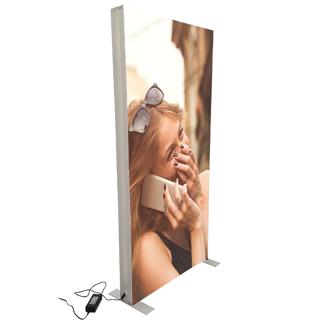 Quick Assembly Portable Tool Free SEG Light Box Frame for Shopping Mall Center Advertising Display Exhibition Booth